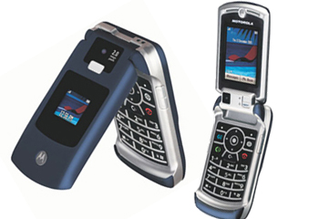  Motorola RAZR V3x blue