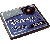   Apacer Compact Flash Photo Steno Pro II 4GB 100x