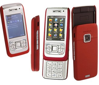   Nokia E65 Red Silver