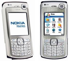   Nokia N70 Silver Black